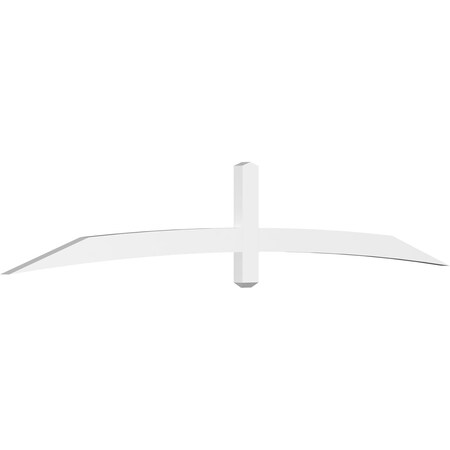 Ekena Millwork Bellingham Architectural Grade PVC Gable Bracket, 108"W x 18"H x 2"D x 4"F, 4/12 Pitch GBP108X18X0204BEL00